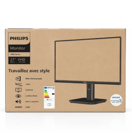 شاشة Philips 1000 Series مقاس 27 إنش FHD 120Hz